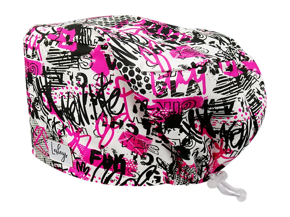Cotton Scrub Cap - Calot de Bloc - Gorro Quirofano - Cuffia Chirurgica - Pink Glamour