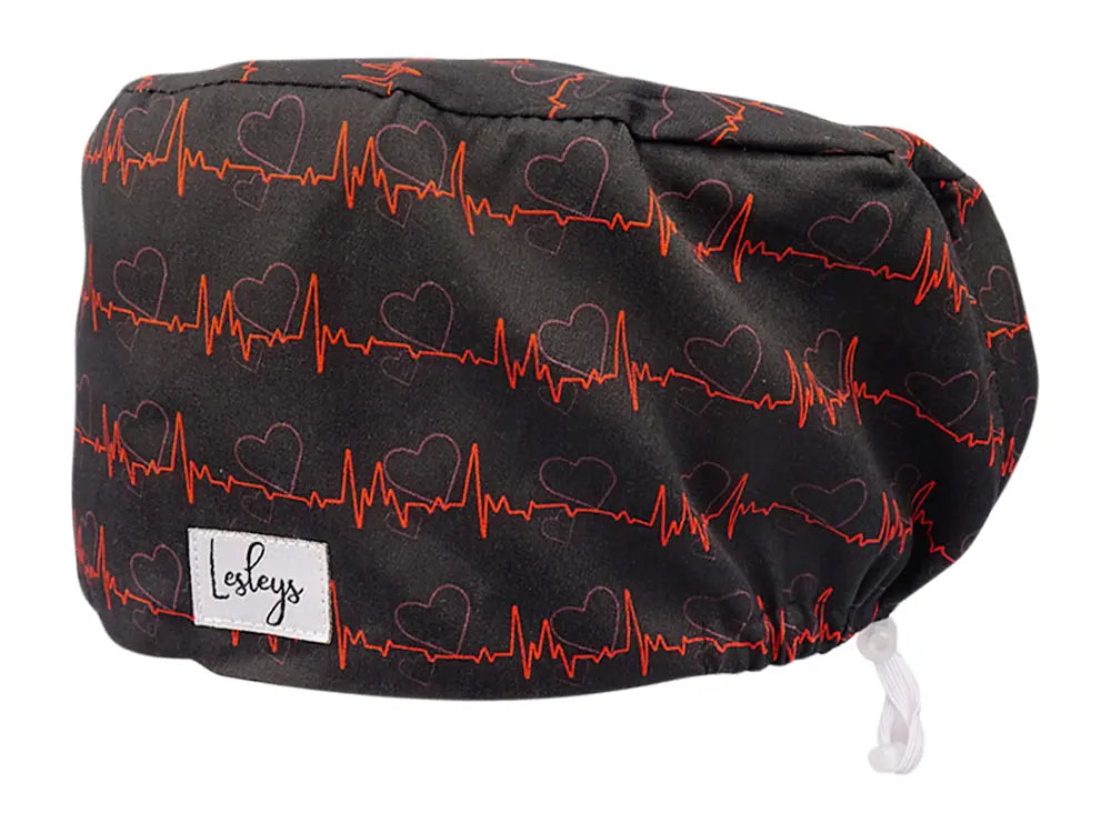 Cotton Scrub Cap - Calot de Bloc - Gorro Quirofano - Cuffia Chirurgica - Red ECG
