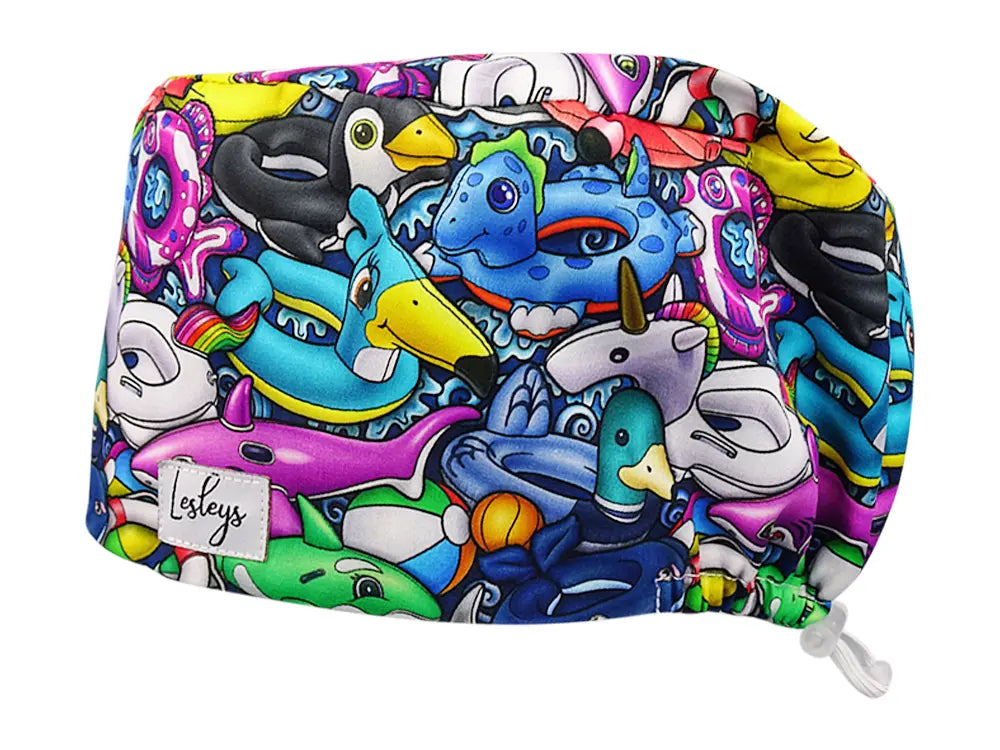 Cotton Scrub Cap - Calot de Bloc - Gorro Quirofano - Cuffia Chirurgica - Floating Tires