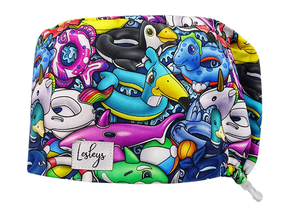 Cotton Scrub Cap - Calot de Bloc - Gorro Quirofano - Cuffia Chirurgica - Floating Tires