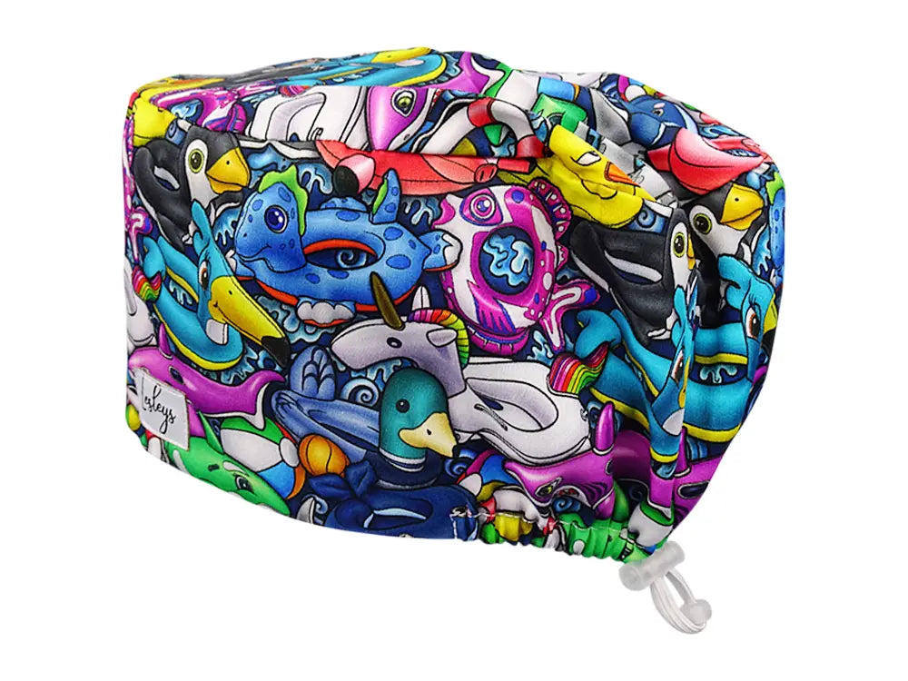 Cotton Scrub Cap - Calot de Bloc - Gorro Quirofano - Cuffia Chirurgica - Floating Tires
