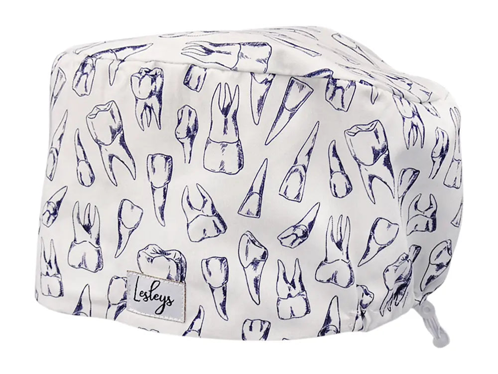 Cotton Scrub Cap - Calot de Bloc - Gorro Quirofano - Cuffia Chirurgica - Dents