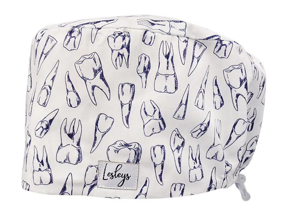 Cotton Scrub Cap - Calot de Bloc - Gorro Quirofano - Cuffia Chirurgica - Dents