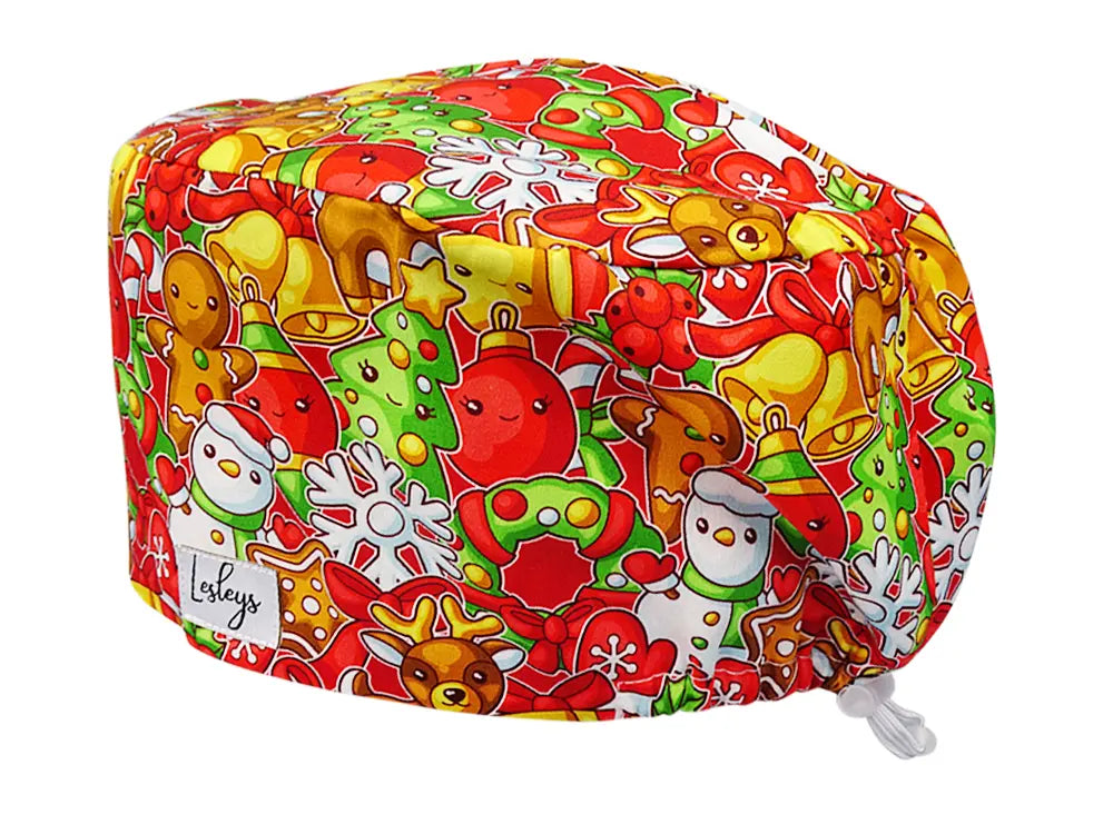 Cotton Scrub Cap - Calot de Bloc - Gorro Quirofano - Cuffia Chirurgica - Christmas Bakery