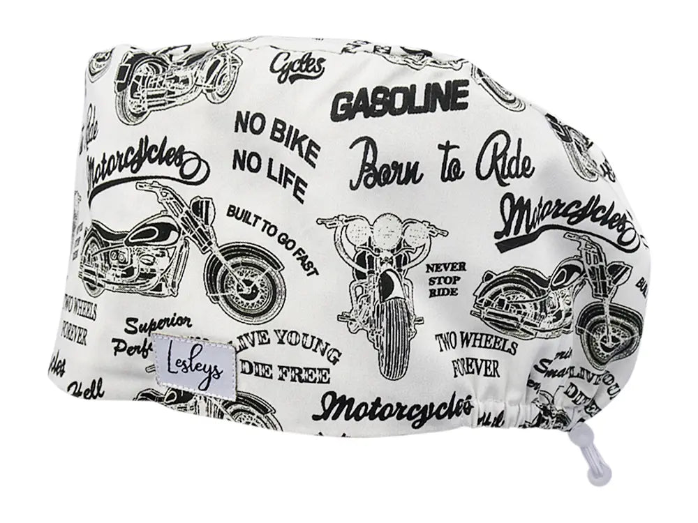 Cotton Scrub Cap - Calot de Bloc - Gorro Quirofano - Cuffia Chirurgica - Born to Ride