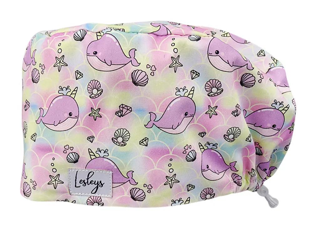 Cotton Scrub Cap - Calot de Bloc - Gorro Quirofano - Cuffia Chirurgica - Narwhale