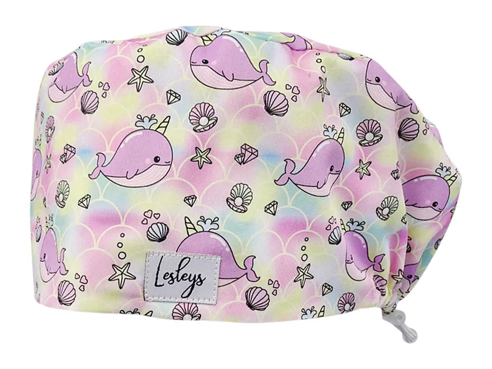 Cotton Scrub Cap - Calot de Bloc - Gorro Quirofano - Cuffia Chirurgica - Narwhale