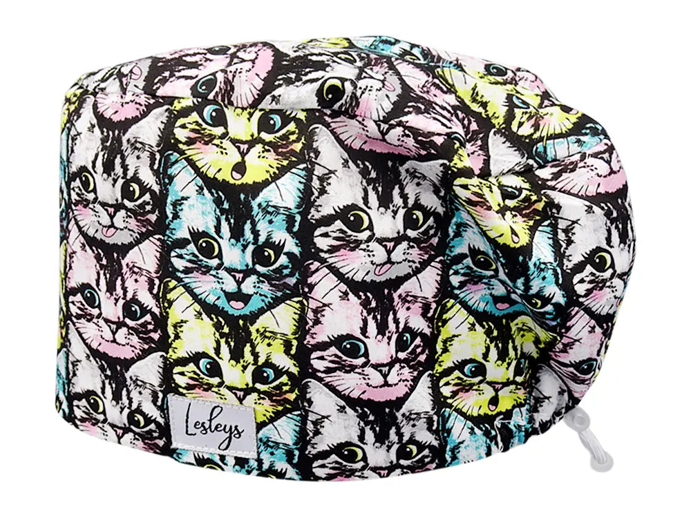 Cotton Scrub Cap - Calot de Bloc - Gorro Quirofano - Cuffia Chirurgica - Curious Cats