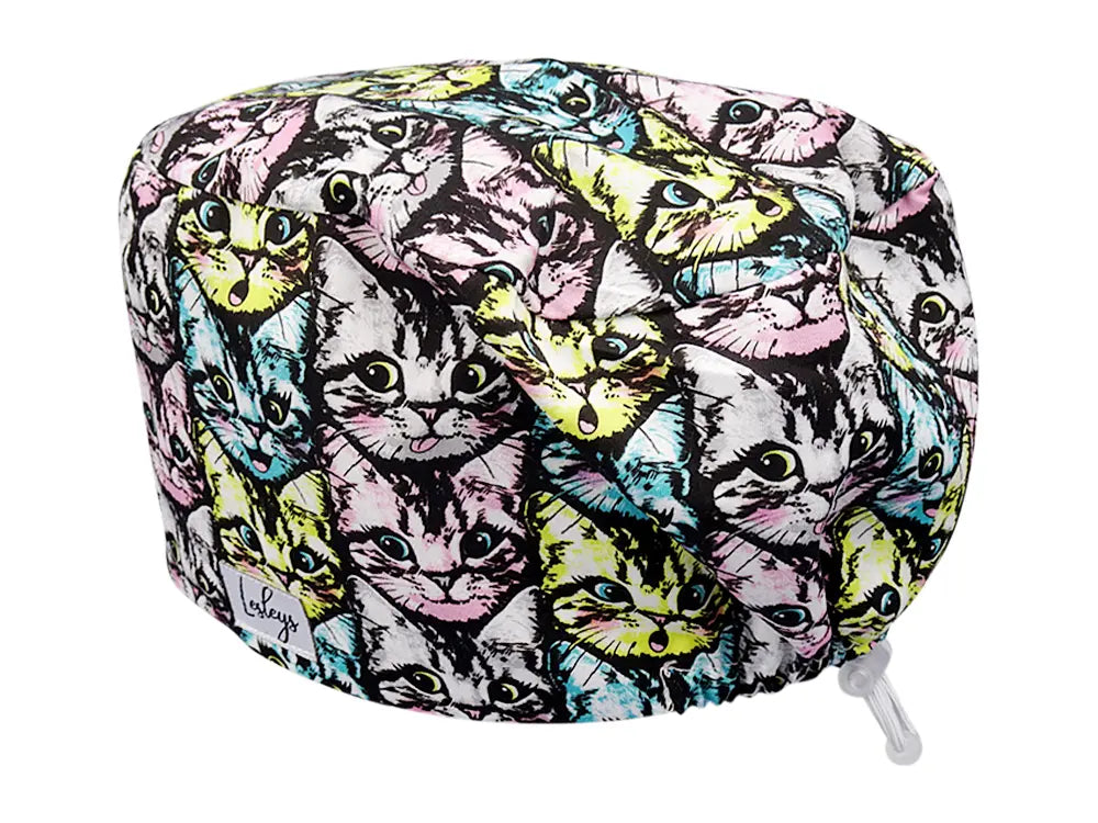 Cotton Scrub Cap - Calot de Bloc - Gorro Quirofano - Cuffia Chirurgica - Curious Cats