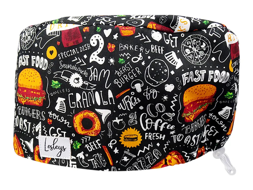 Cotton Scrub Cap - Calot de Bloc - Gorro Quirofano - Cuffia Chirurgica - Fast Food