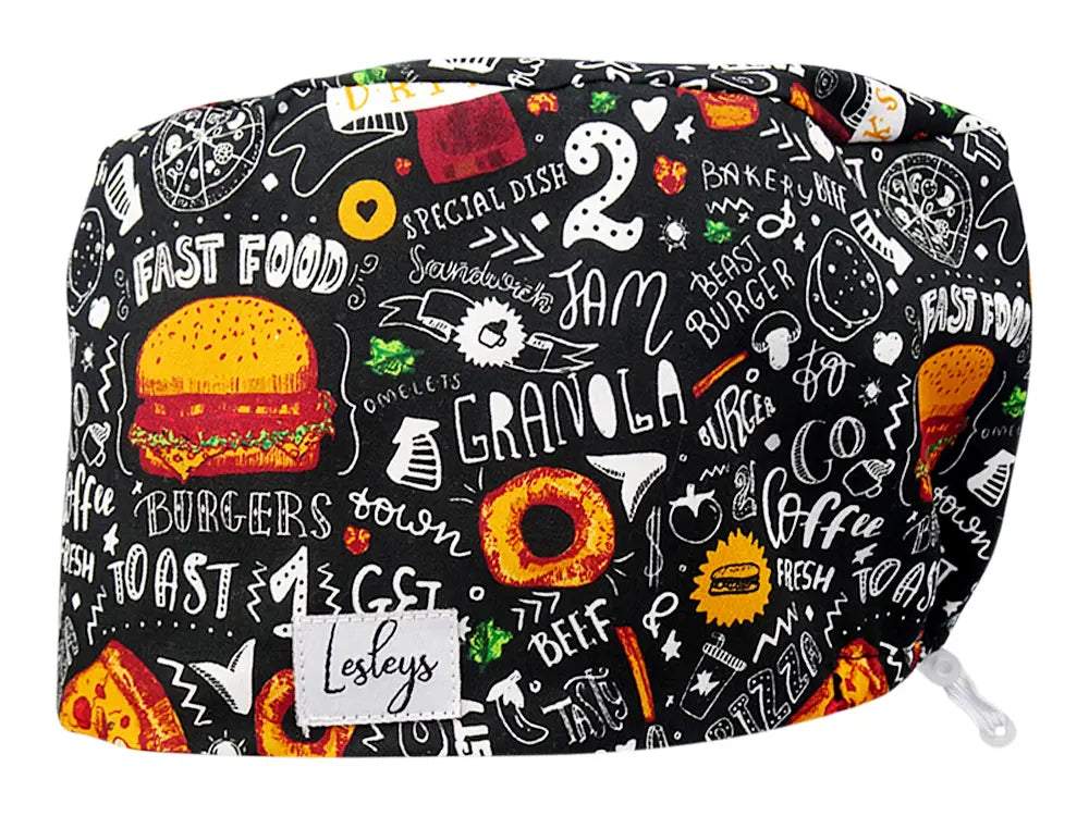 Cotton Scrub Cap - Calot de Bloc - Gorro Quirofano - Cuffia Chirurgica - Fast Food