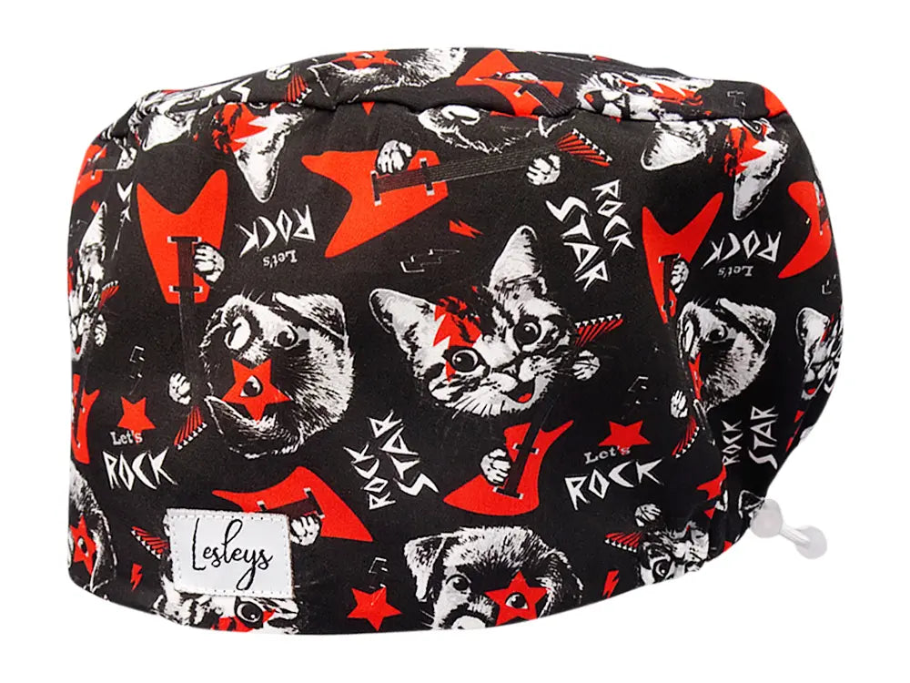 Cotton Scrub Cap - Calot de Bloc - Gorro Quirofano - Cuffia Chirurgica - Rockstar Pets