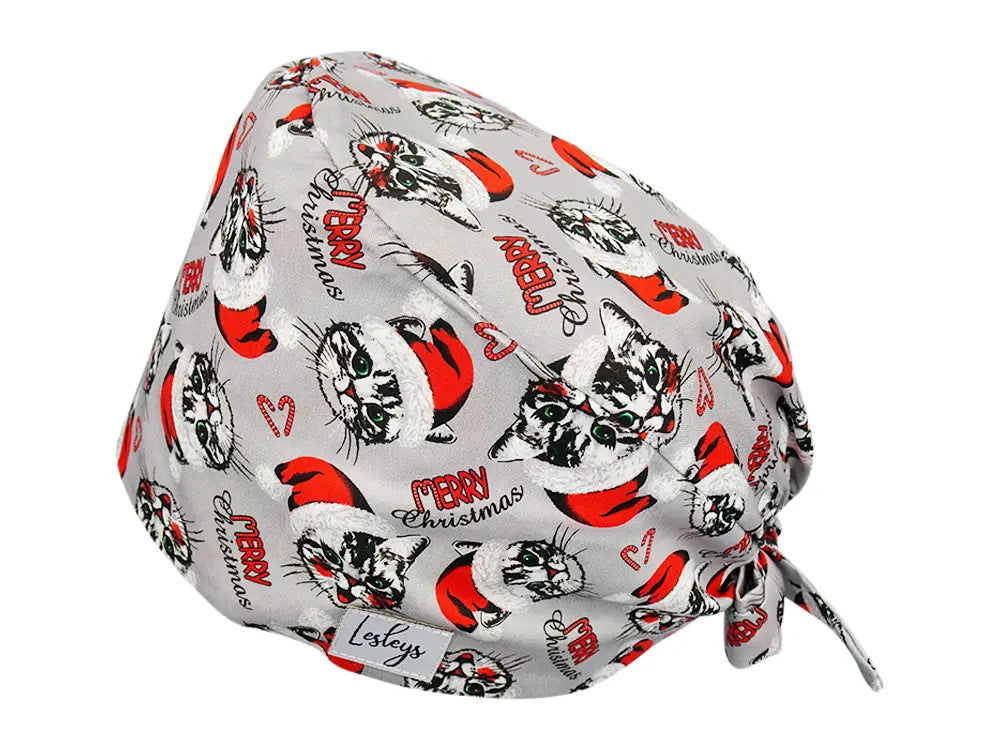 Cotton Scrub Cap - Calot de Bloc - Gorro Quirofano - Cuffia Chirurgica - Christmas Cats