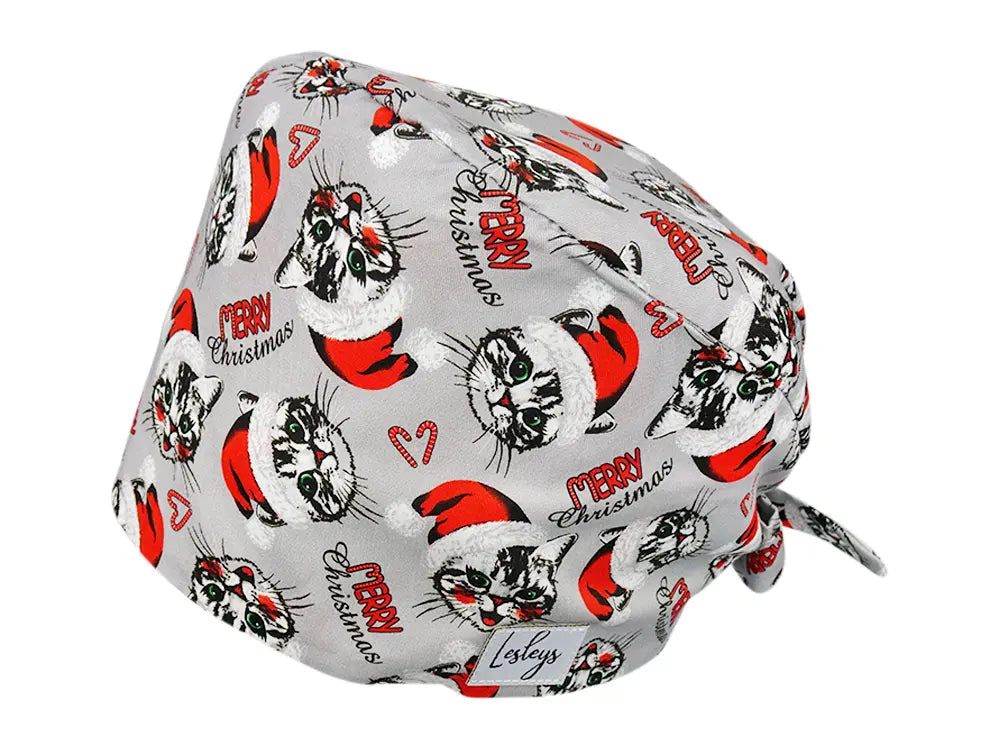 Cotton Scrub Cap - Calot de Bloc - Gorro Quirofano - Cuffia Chirurgica - Christmas Cats