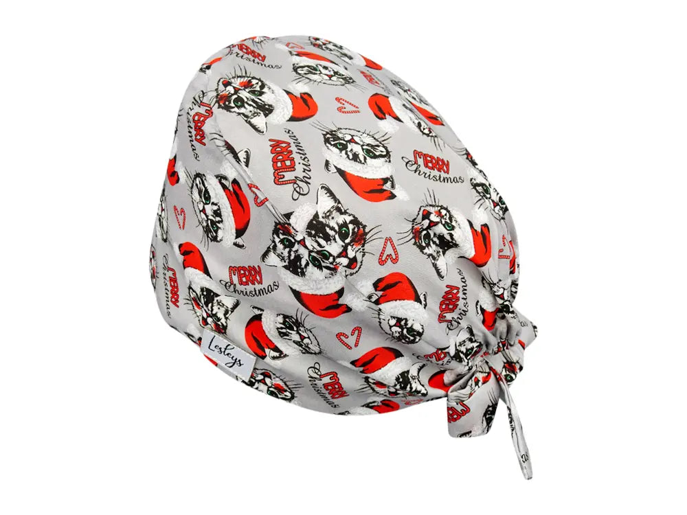 Cotton Scrub Cap - Calot de Bloc - Gorro Quirofano - Cuffia Chirurgica - Christmas Cats
