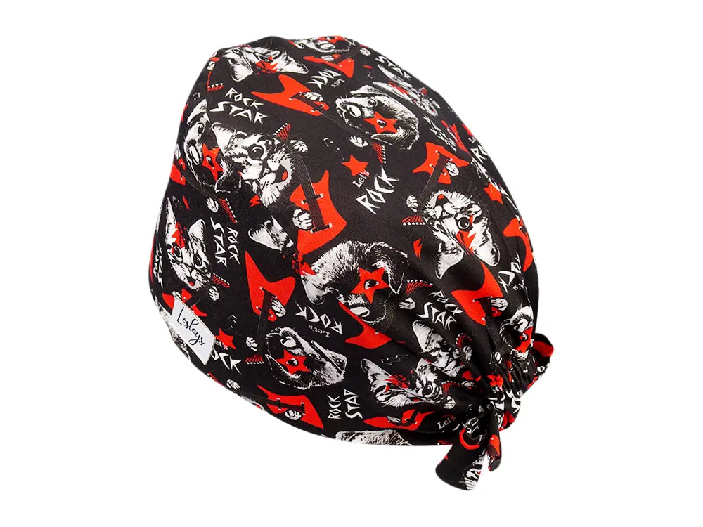 Cotton Scrub Cap - Calot de Bloc - Gorro Quirofano - Cuffia Chirurgica - Rockstar Pets