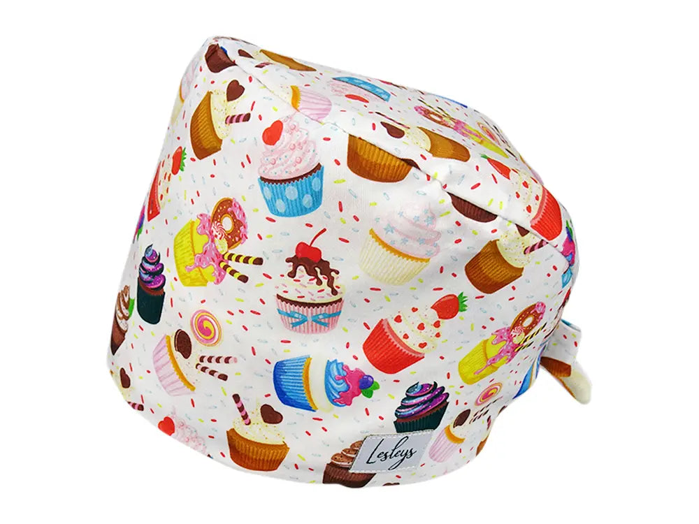 Cotton Scrub Cap - Calot de Bloc - Gorro Quirofano - Cuffia Chirurgica - Sweet Cupcakes