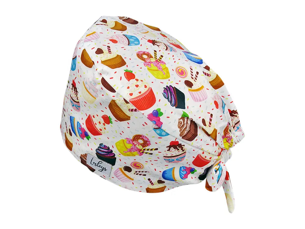 Cotton Scrub Cap - Calot de Bloc - Gorro Quirofano - Cuffia Chirurgica - Sweet Cupcakes