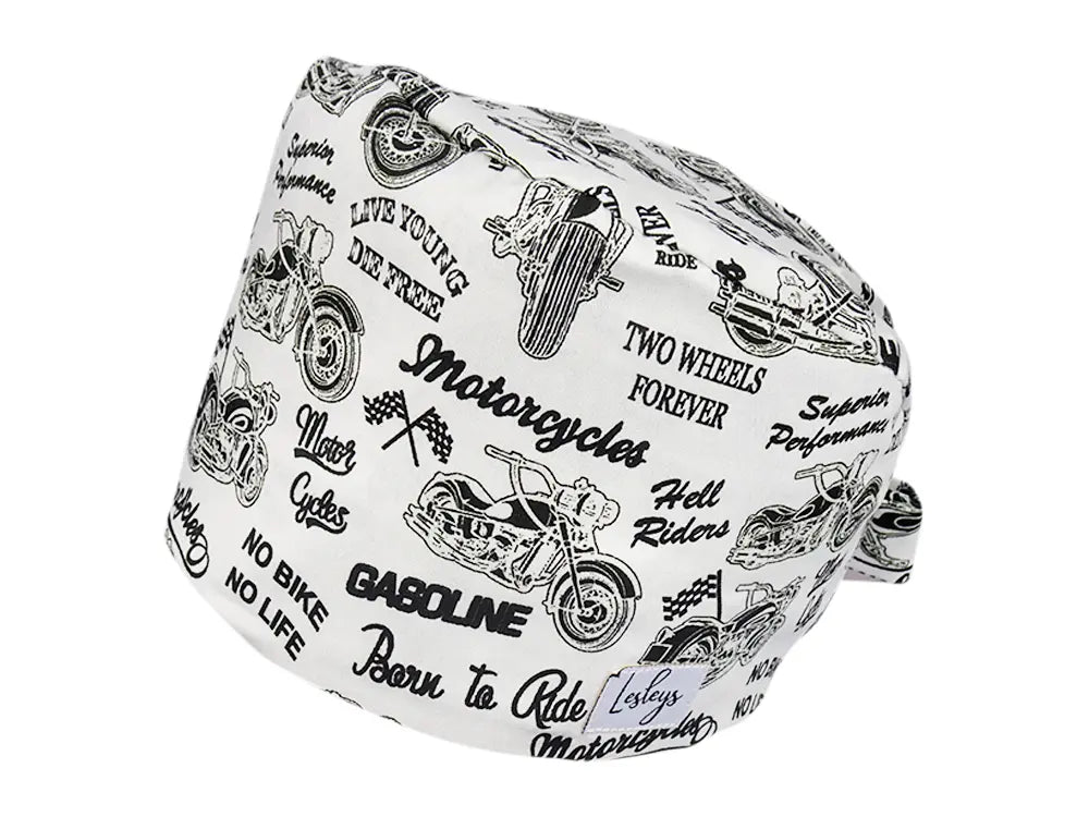 Cotton Scrub Cap - Calot de Bloc - Gorro Quirofano - Cuffia Chirurgica - Born to Ride