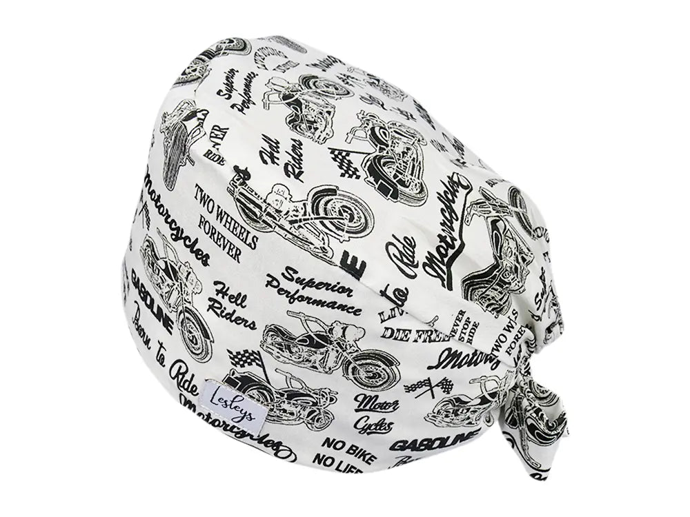Cotton Scrub Cap - Calot de Bloc - Gorro Quirofano - Cuffia Chirurgica - Born to Ride