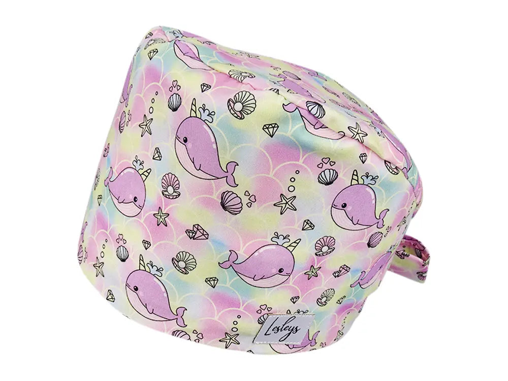 Cotton Scrub Cap - Calot de Bloc - Gorro Quirofano - Cuffia Chirurgica - Narwhale