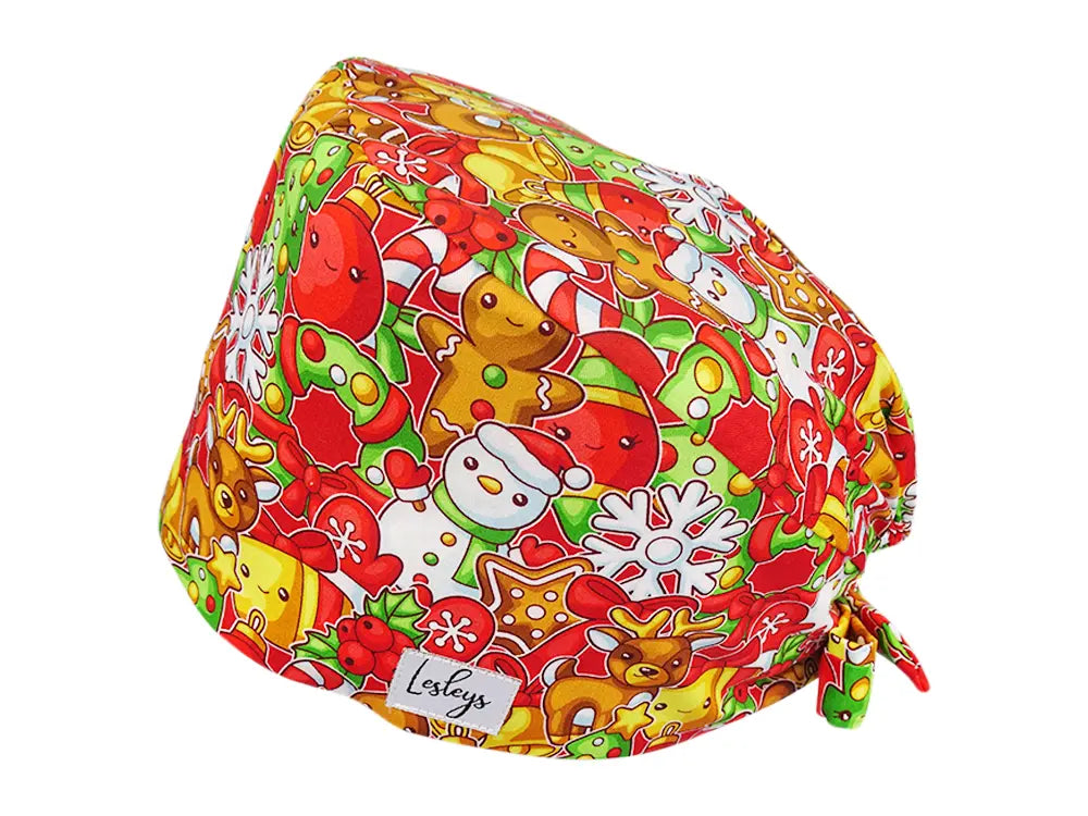Cotton Scrub Cap - Calot de Bloc - Gorro Quirofano - Cuffia Chirurgica - Christmas Bakery