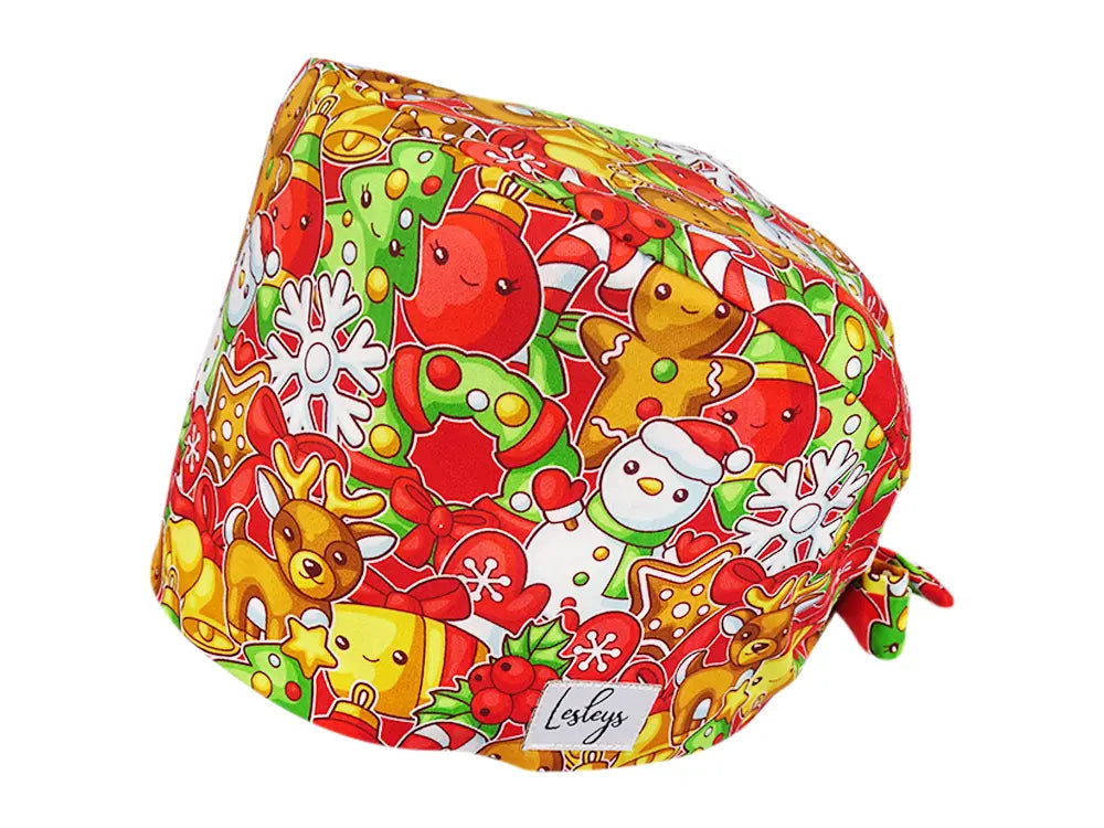 Cotton Scrub Cap - Calot de Bloc - Gorro Quirofano - Cuffia Chirurgica - Christmas Bakery