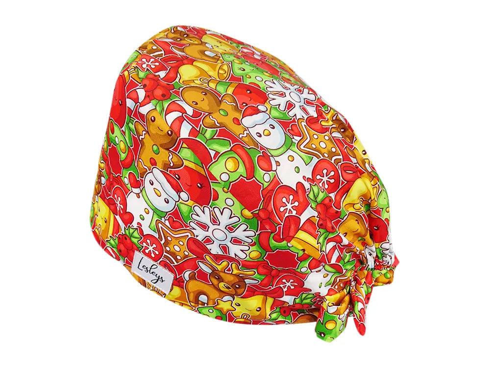 Cotton Scrub Cap - Calot de Bloc - Gorro Quirofano - Cuffia Chirurgica - Christmas Bakery