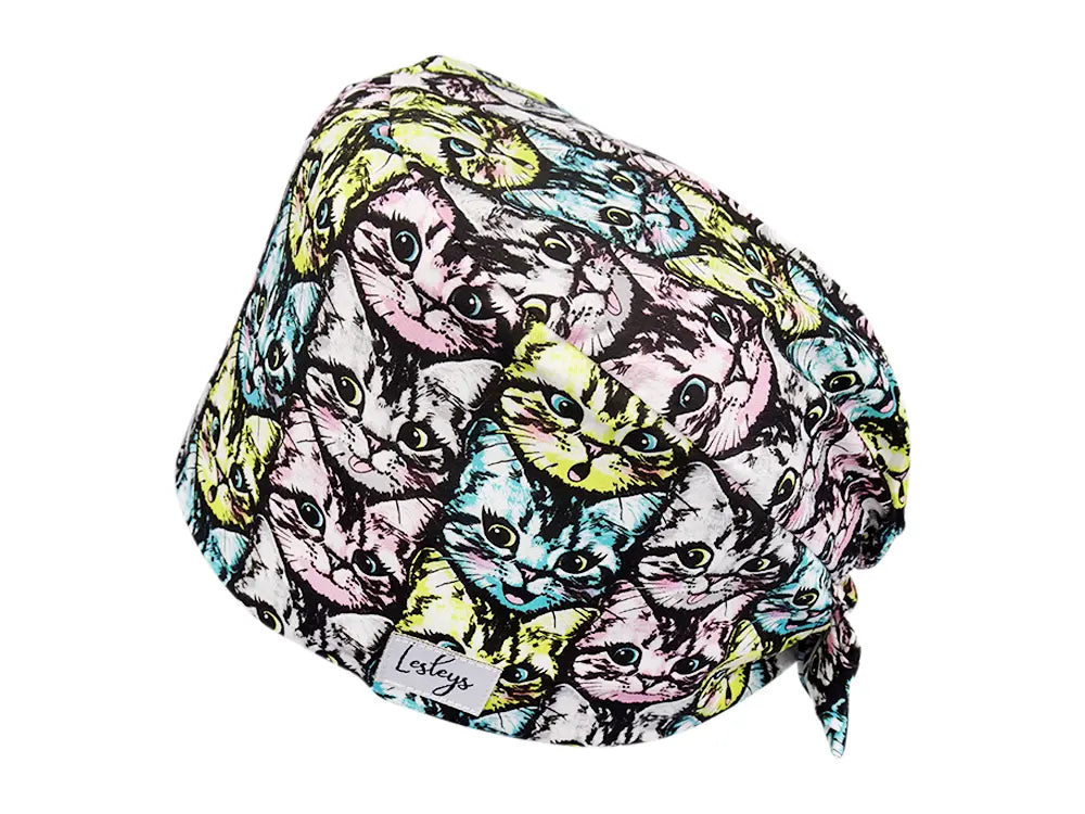 Cotton Scrub Cap - Calot de Bloc - Gorro Quirofano - Cuffia Chirurgica - Curious Cats