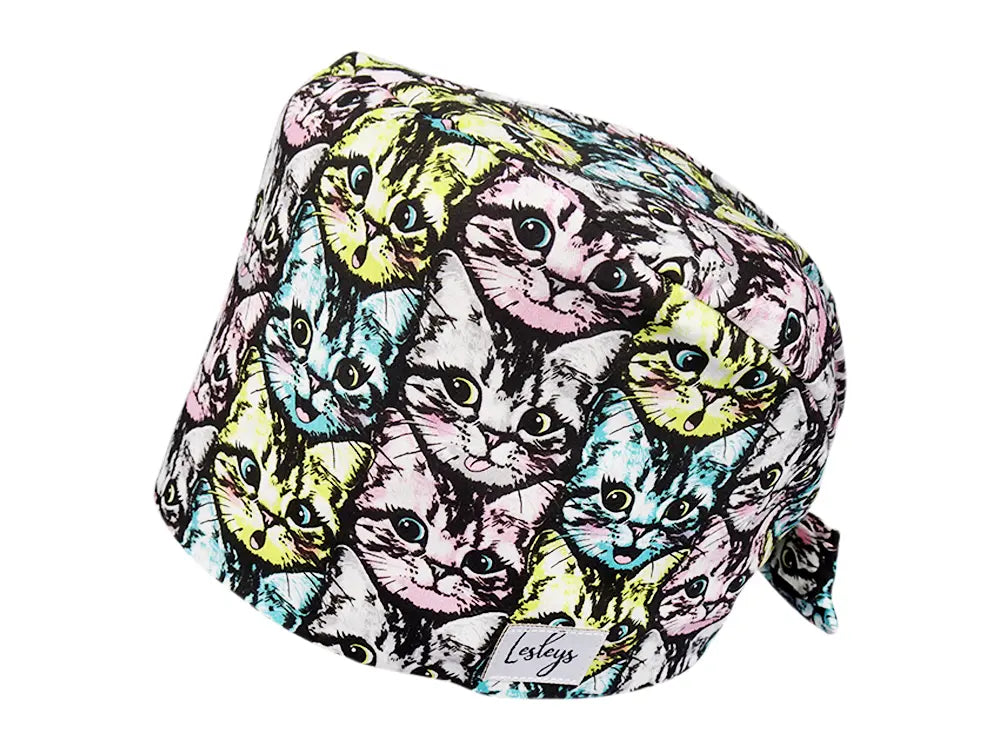 Cotton Scrub Cap - Calot de Bloc - Gorro Quirofano - Cuffia Chirurgica - Curious Cats