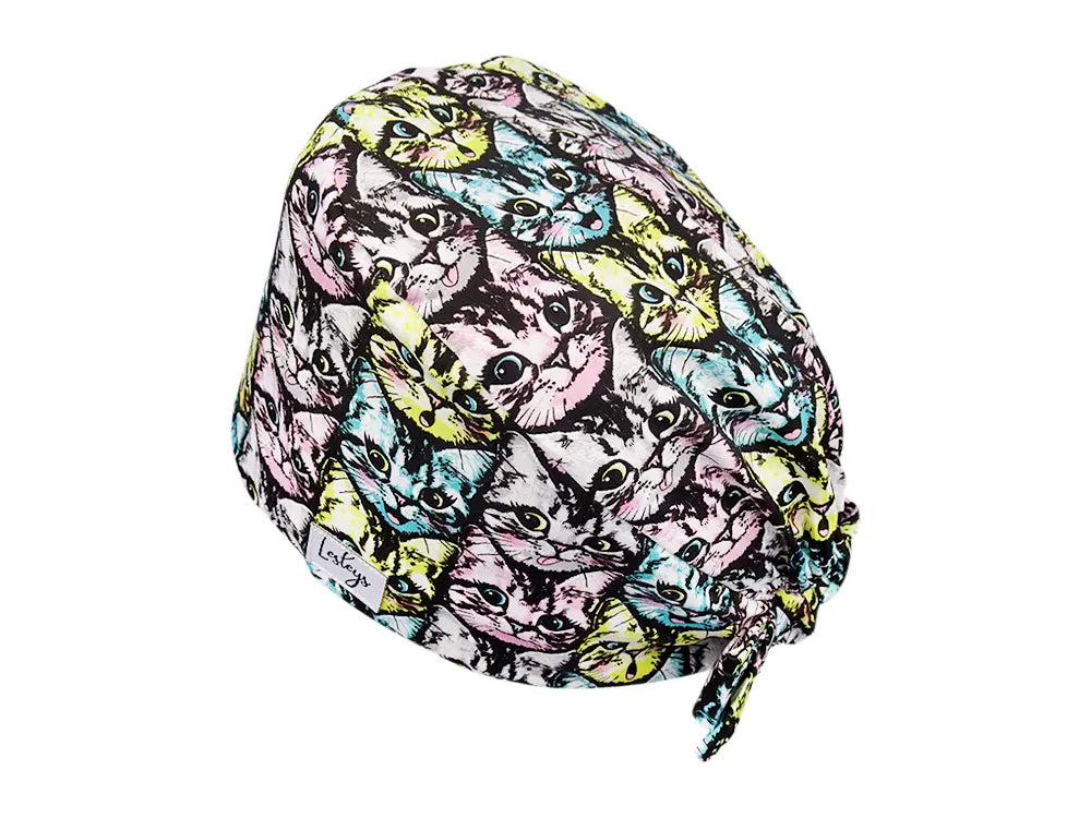 Cotton Scrub Cap - Calot de Bloc - Gorro Quirofano - Cuffia Chirurgica - Curious Cats