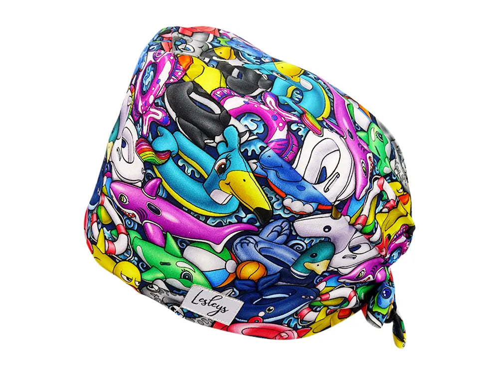 Cotton Scrub Cap - Calot de Bloc - Gorro Quirofano - Cuffia Chirurgica - Floating Tires