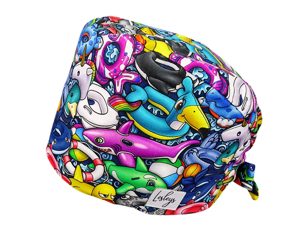 Cotton Scrub Cap - Calot de Bloc - Gorro Quirofano - Cuffia Chirurgica - Floating Tires