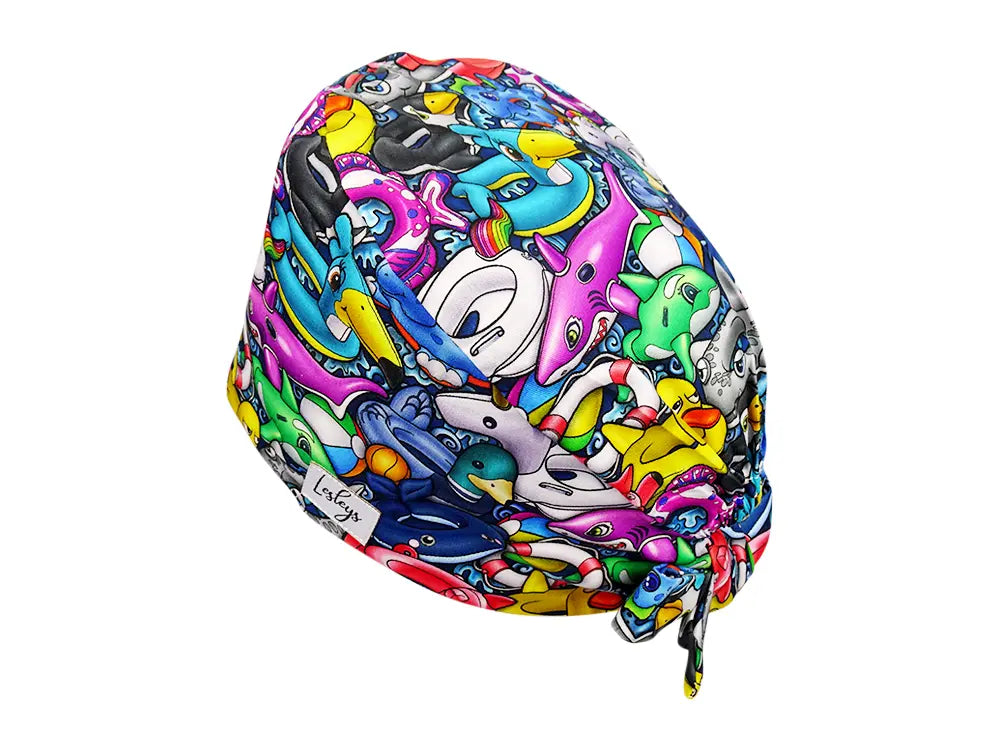 Cotton Scrub Cap - Calot de Bloc - Gorro Quirofano - Cuffia Chirurgica - Floating Tires