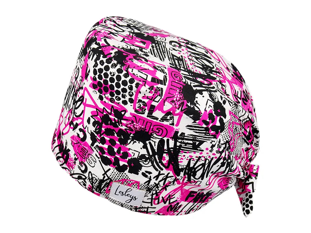Cotton Scrub Cap - Calot de Bloc - Gorro Quirofano - Cuffia Chirurgica - Pink Glamour