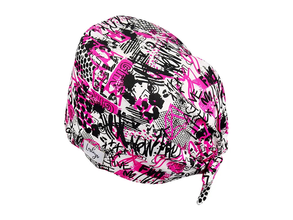 Cotton Scrub Cap - Calot de Bloc - Gorro Quirofano - Cuffia Chirurgica - Pink Glamour