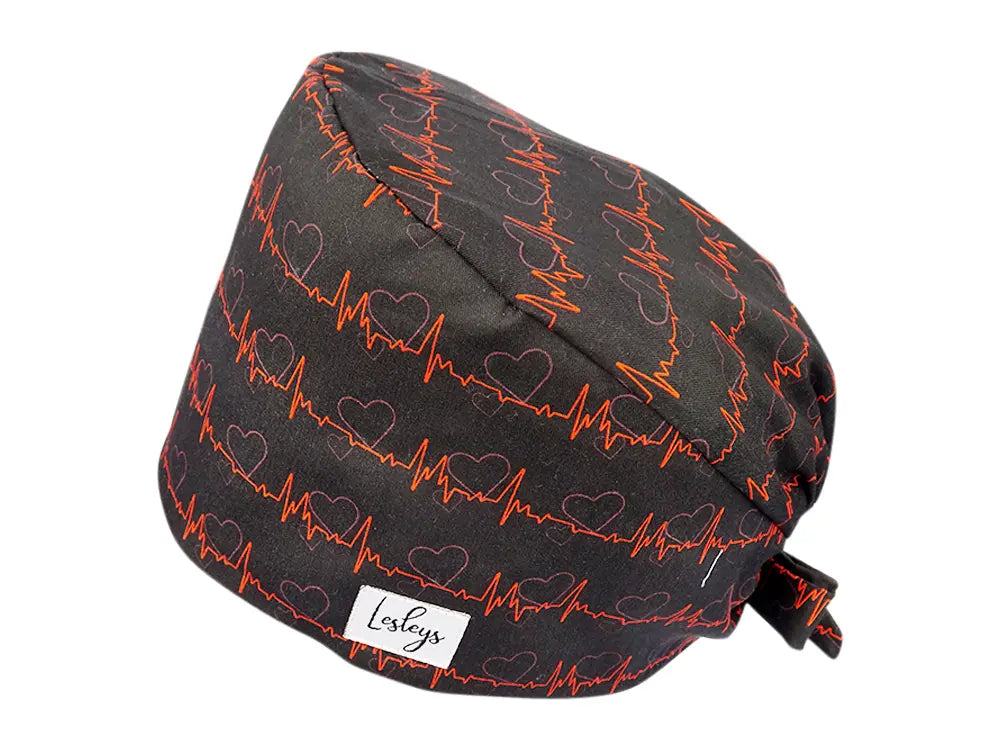 Cotton Scrub Cap - Calot de Bloc - Gorro Quirofano - Cuffia Chirurgica - Red ECG