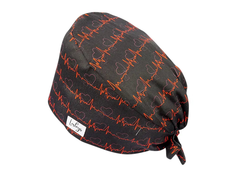 Cotton Scrub Cap - Calot de Bloc - Gorro Quirofano - Cuffia Chirurgica - Red ECG