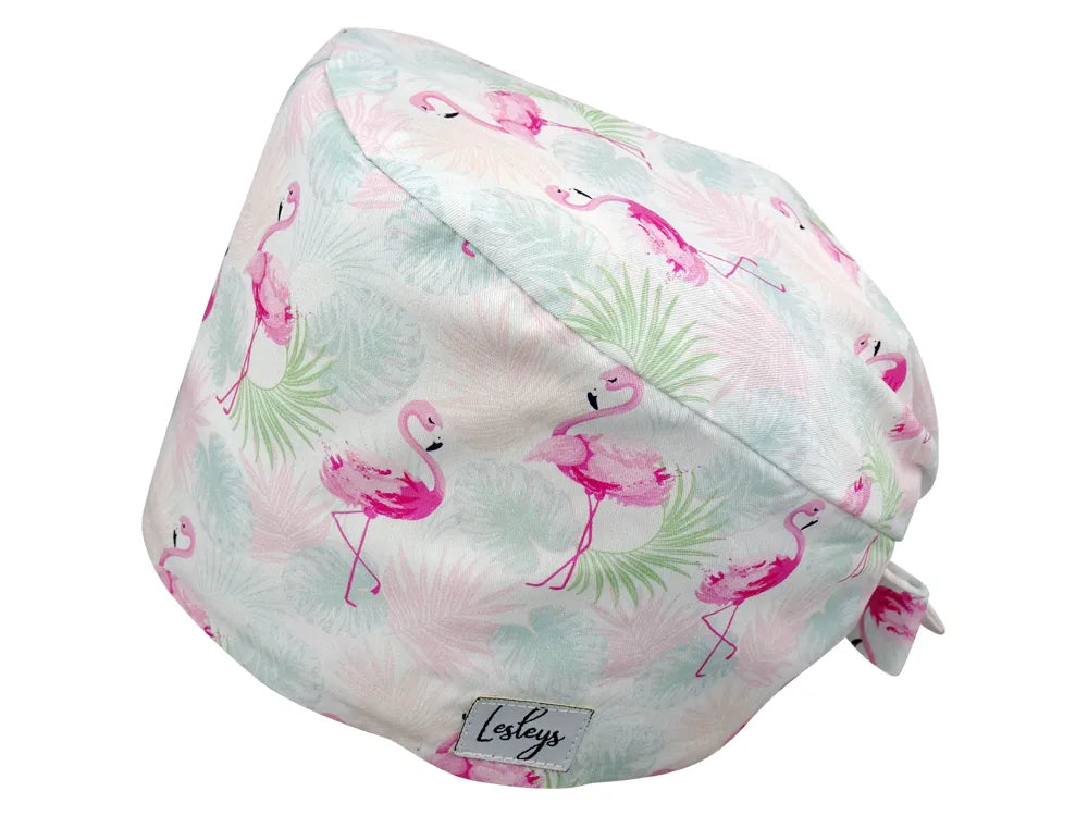 Cotton Scrub Cap - Calot de Bloc - Gorro Quirofano - Cuffia Chirurgica - Flamingo Summer