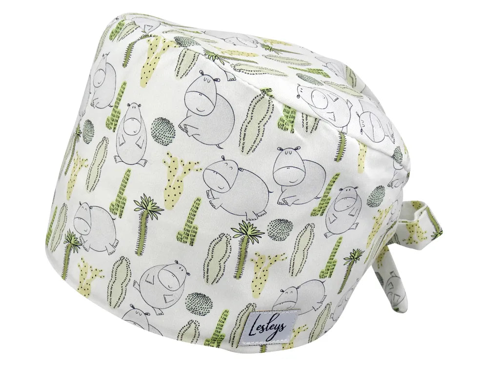 Cotton Scrub Cap - Calot de Bloc - Gorro Quirofano - Cuffia Chirurgica - Hippos