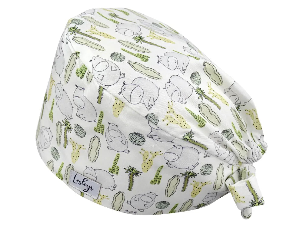 Cotton Scrub Cap - Calot de Bloc - Gorro Quirofano - Cuffia Chirurgica - Hippos