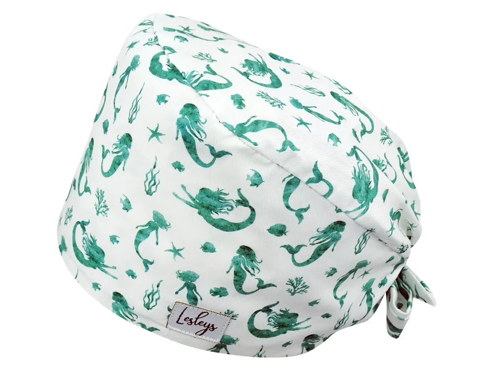 Cotton Scrub Cap - Calot de Bloc - Gorro Quirofano - Cuffia Chirurgica - Mermaid