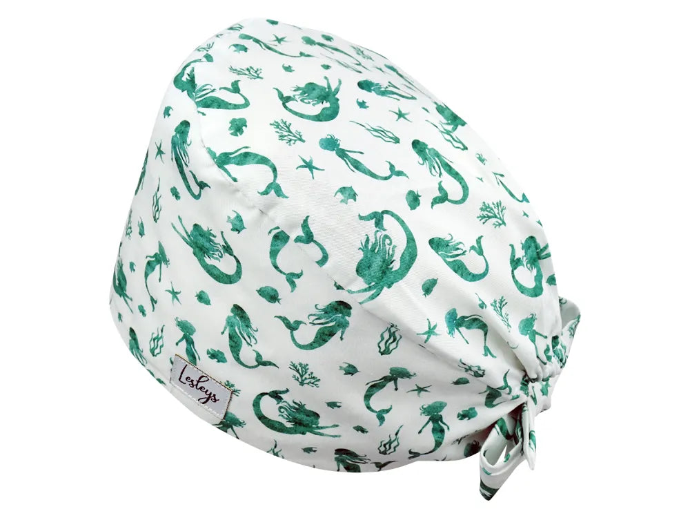 Cotton Scrub Cap - Calot de Bloc - Gorro Quirofano - Cuffia Chirurgica - Mermaid