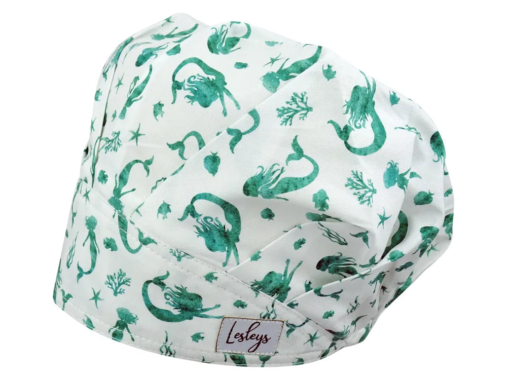 Cotton Scrub Cap - Calot de Bloc - Gorro Quirofano - Cuffia Chirurgica - Mermaid