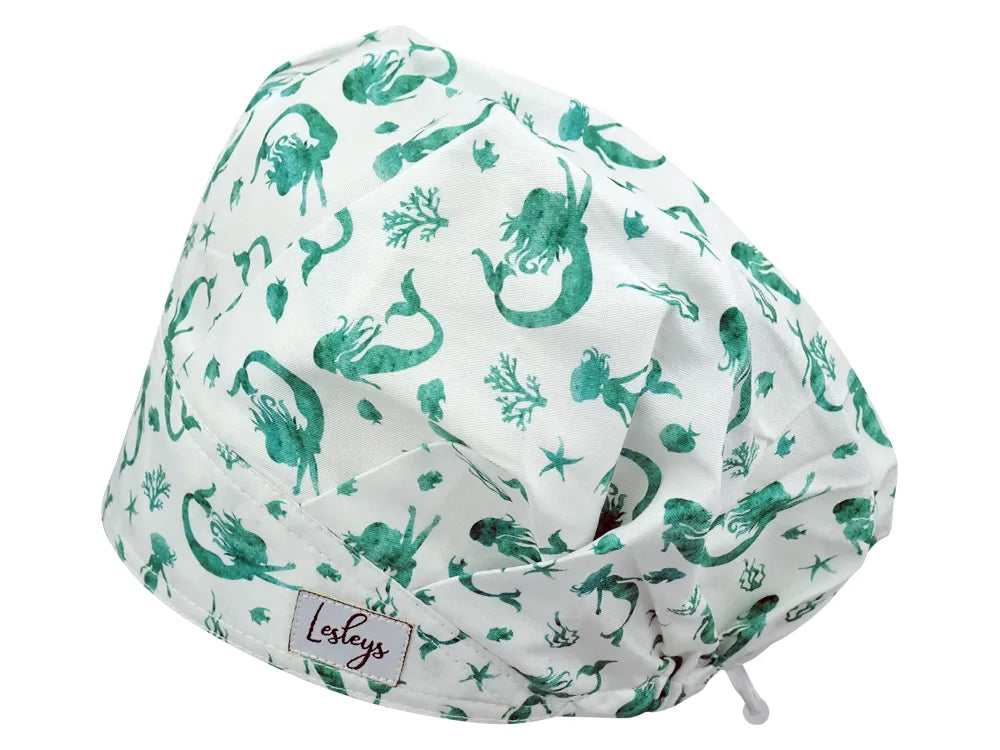 Cotton Scrub Cap - Calot de Bloc - Gorro Quirofano - Cuffia Chirurgica - Mermaid
