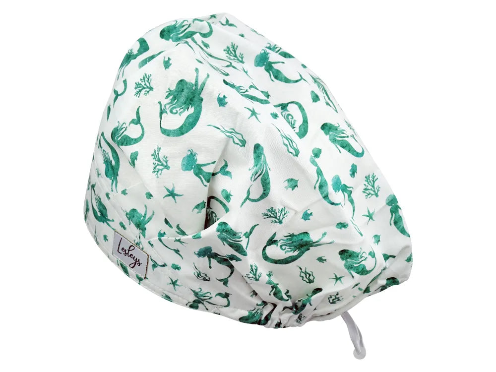 Cotton Scrub Cap - Calot de Bloc - Gorro Quirofano - Cuffia Chirurgica - Mermaid