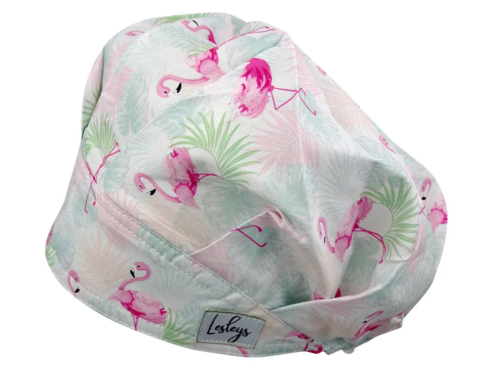 Cotton Scrub Cap - Calot de Bloc - Gorro Quirofano - Cuffia Chirurgica - Flamingo Summer