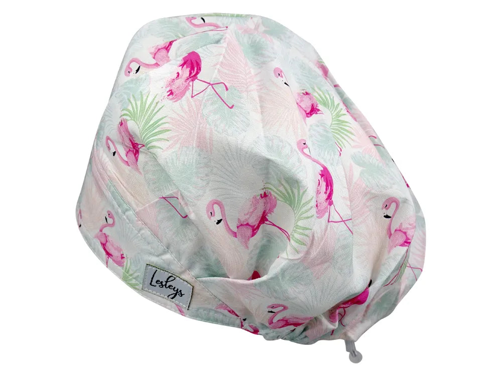 Cotton Scrub Cap - Calot de Bloc - Gorro Quirofano - Cuffia Chirurgica - Flamingo Summer