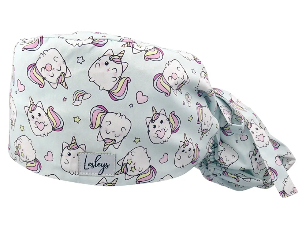 Cotton Scrub Cap - Calot de Bloc - Gorro Quirofano - Cuffia Chirurgica - Kittycorn