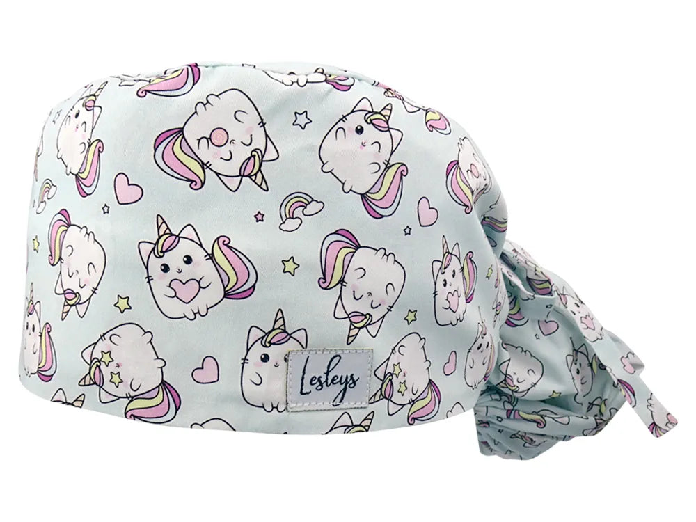 Cotton Scrub Cap - Calot de Bloc - Gorro Quirofano - Cuffia Chirurgica - Kittycorn